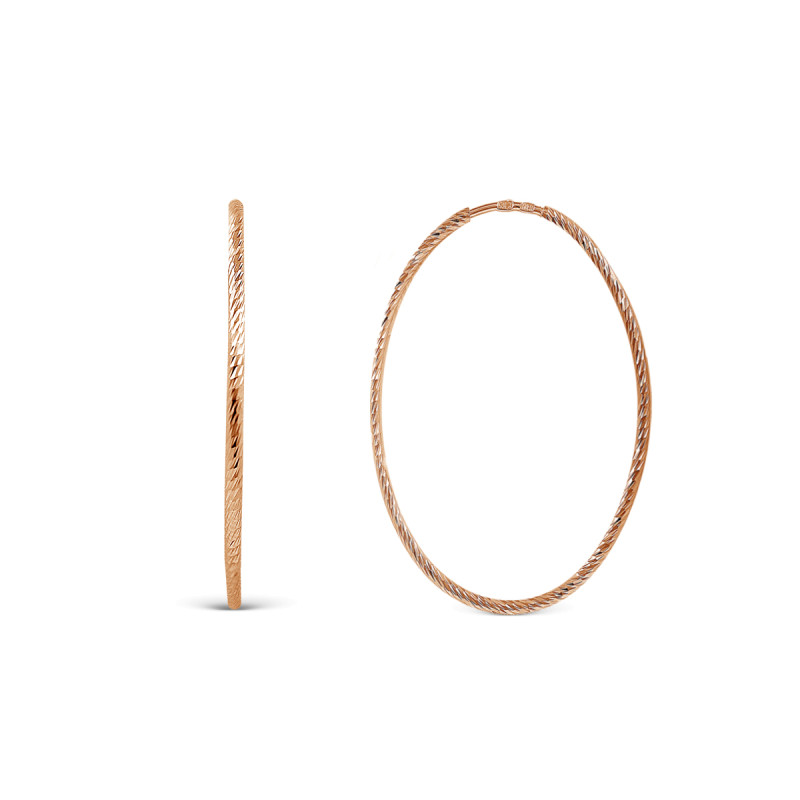 Серьги-кольца позолоченные