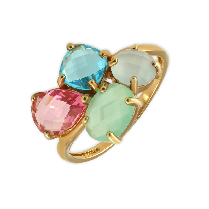 Серебряное кольцо с ювелирным стеклом