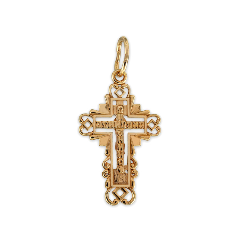 Крест из серебра с позолотой