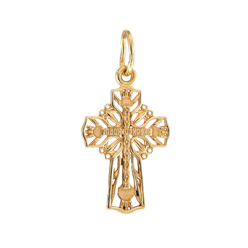 Позолоченный крестик из серебра
