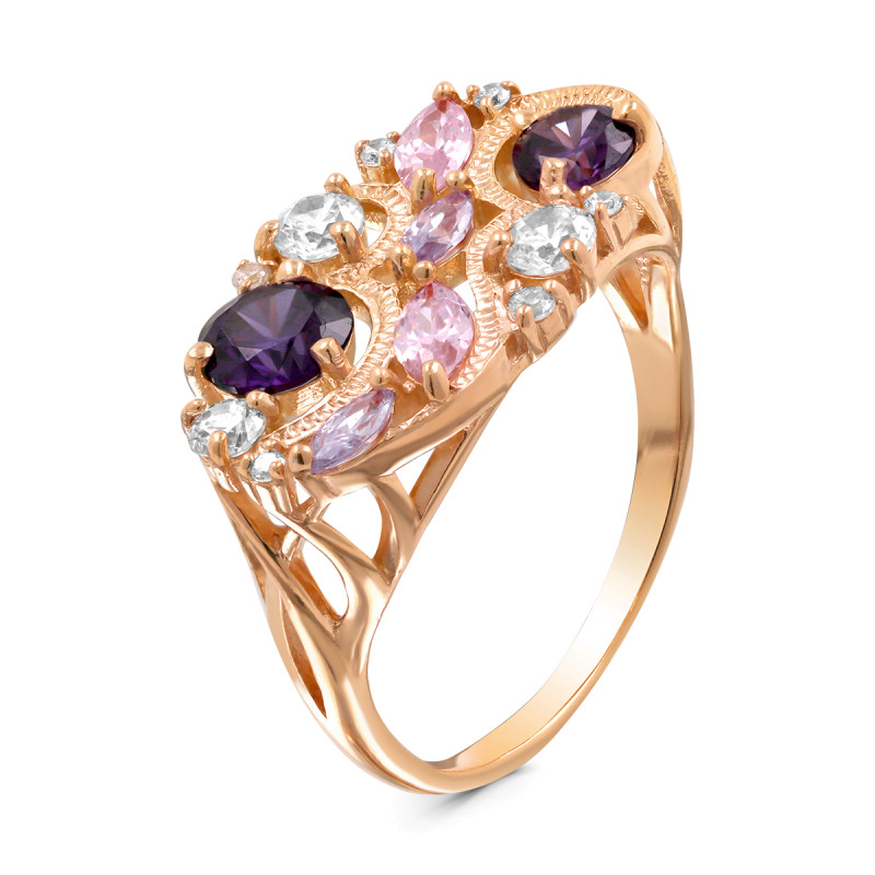 Кольцо с фианитами