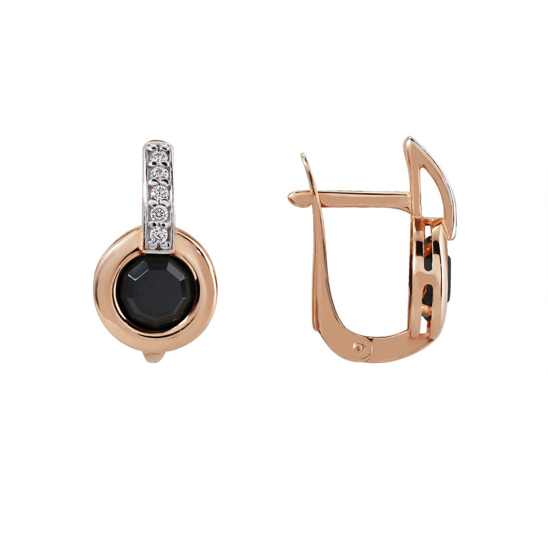 Серьги с фианитами