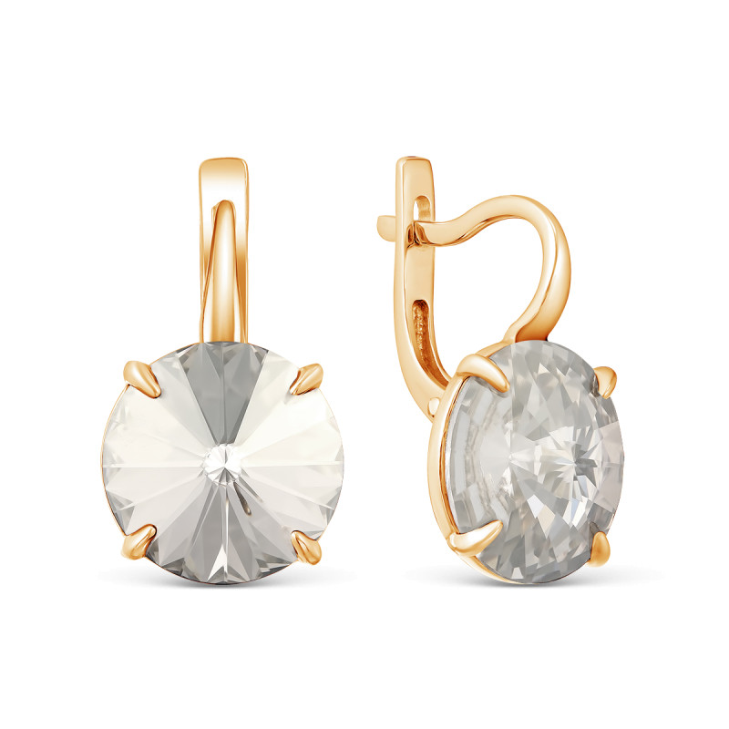 Серьги с ювелирными кристаллами