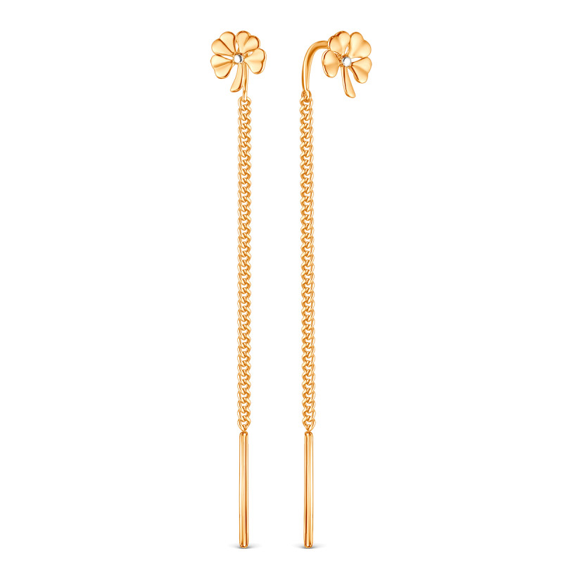 Серьги-продёвки позолоченные