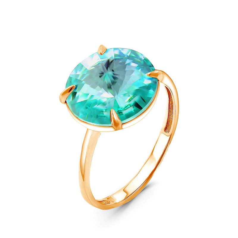 Кольцо с ювелирным кристаллом