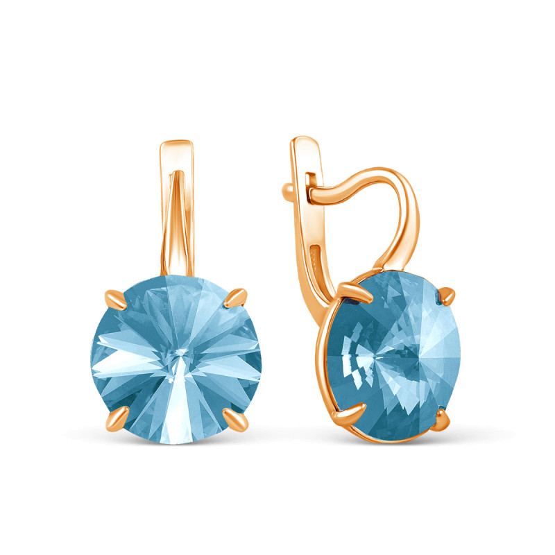 Серьги с ювелирными кристаллами