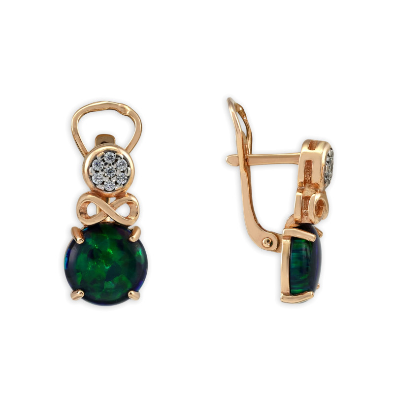 Серебряные серьги с опалами