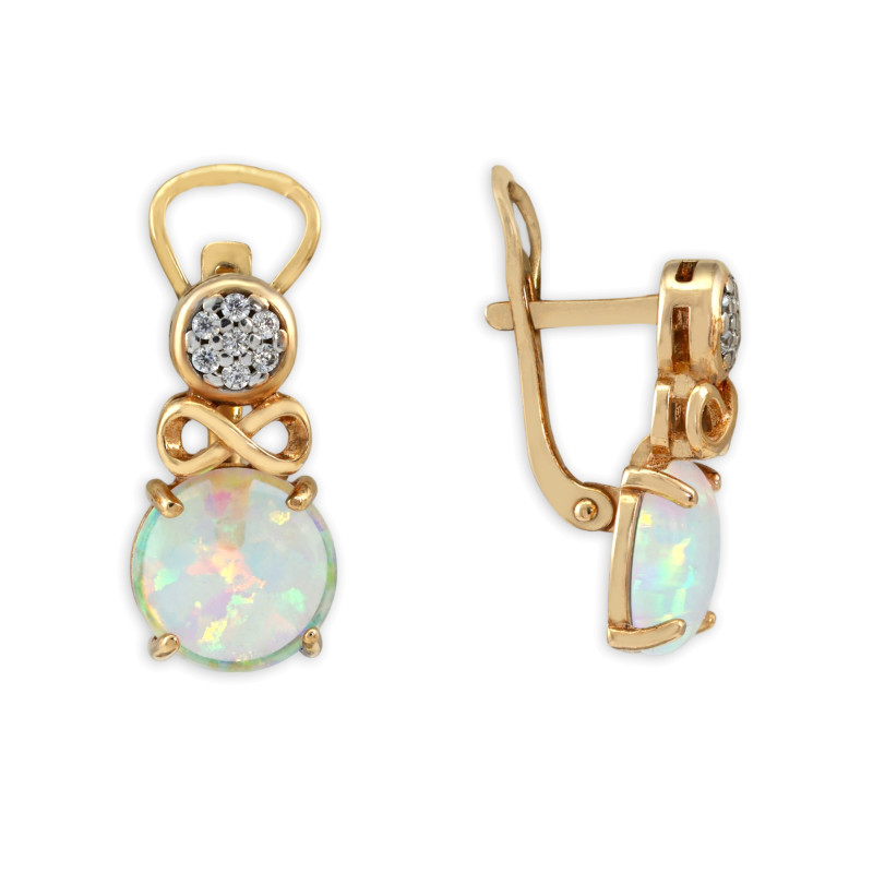 Серебряные серьги с опалом