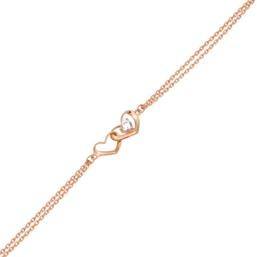 Браслет позолоченный с фианитом