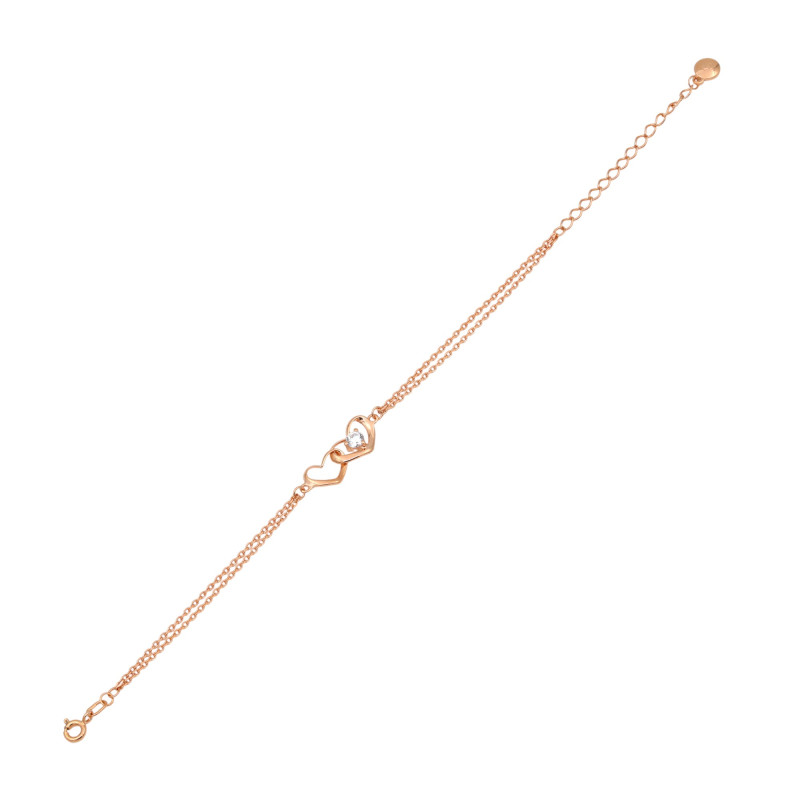 Браслет позолоченный с фианитом