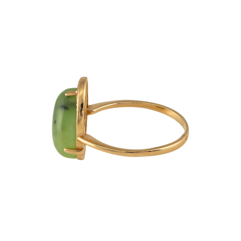 Кольцо из серебра с натуральным нефритом