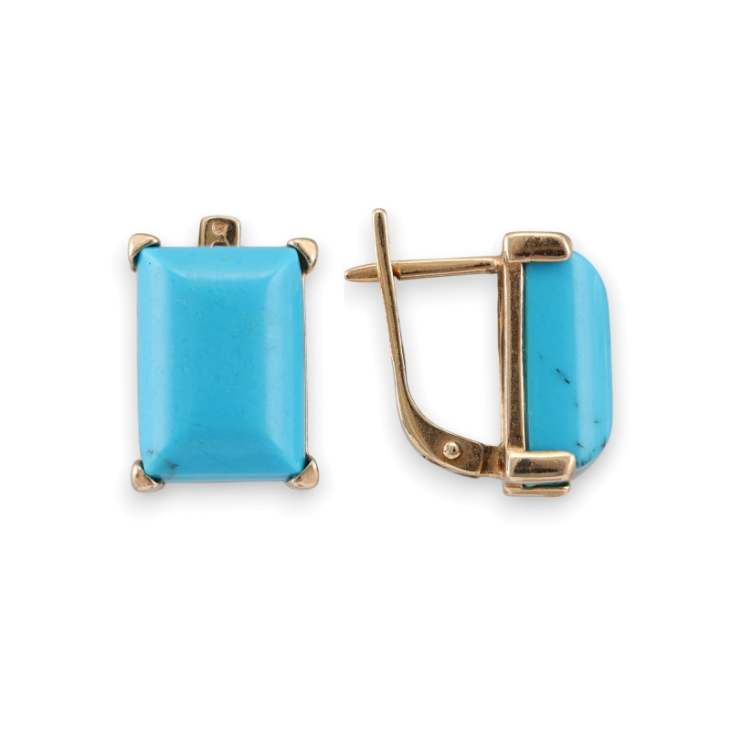 Серьги из серебра с бирюзой