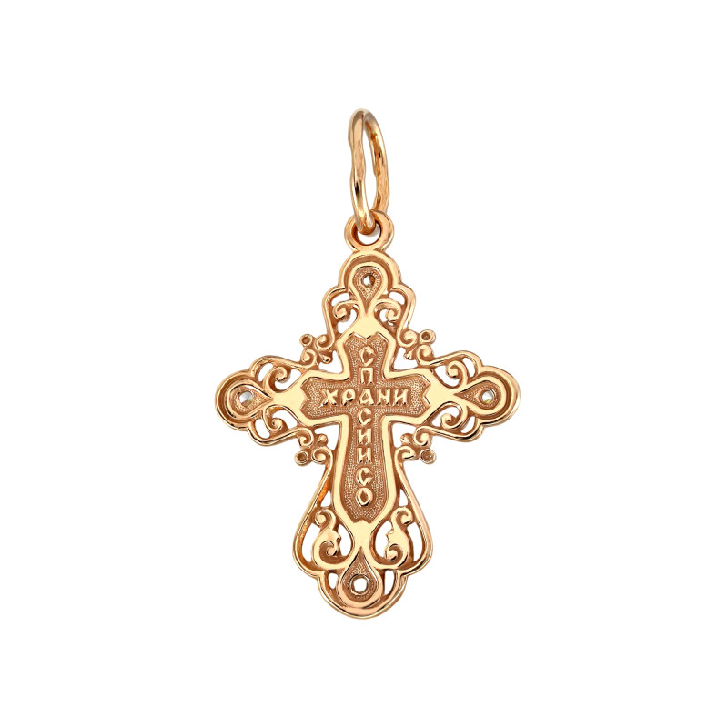 Серебряный крест с позолотой
