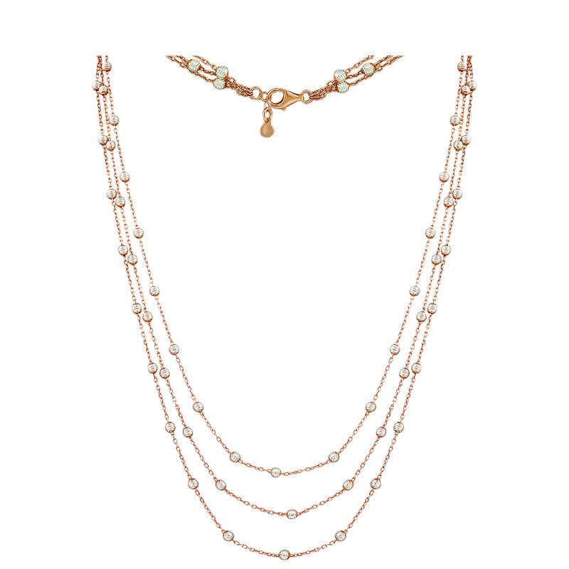 Колье позолоченное с фантазийным плетением