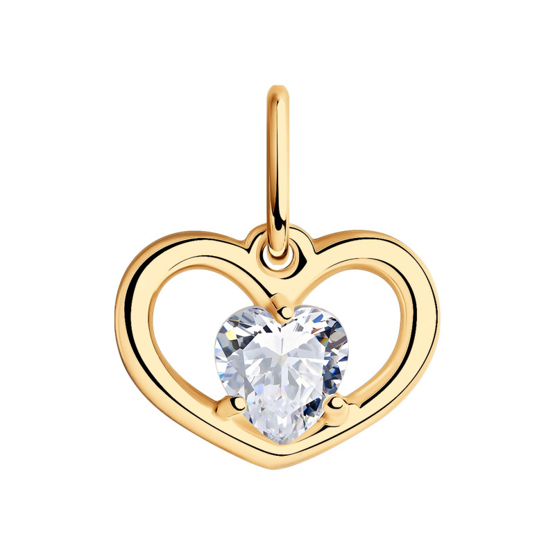 Подвеска серебряная с фианитом