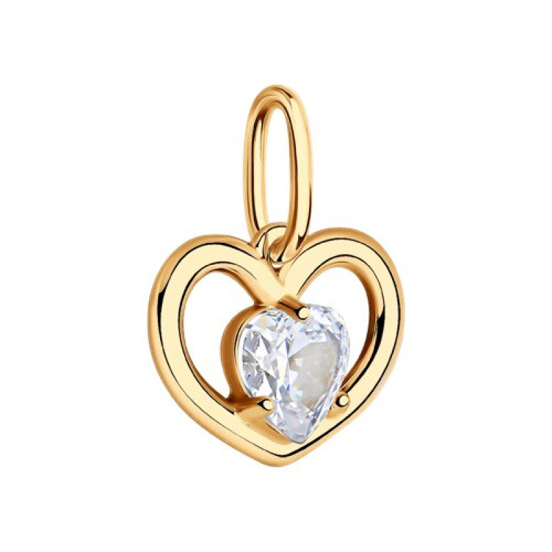 Подвеска серебряная с фианитом