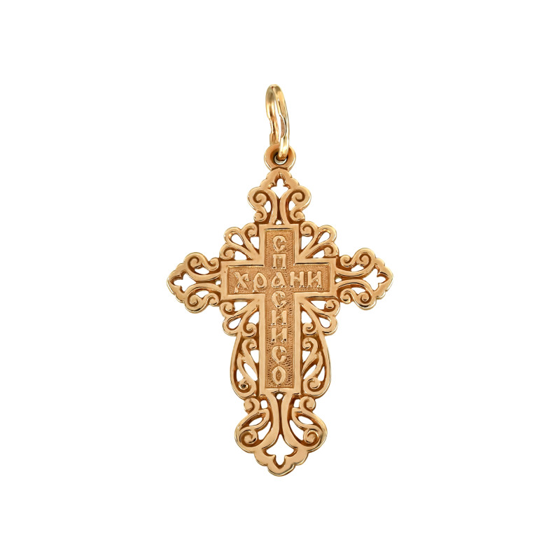 Крест из серебра с позолотой