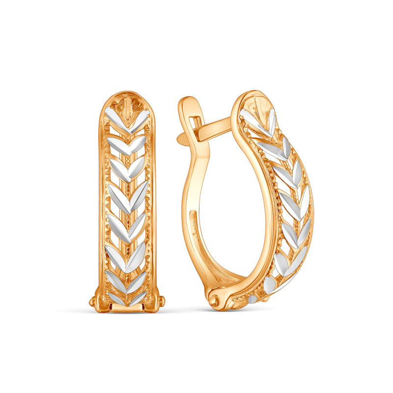 Серьги позолоченные