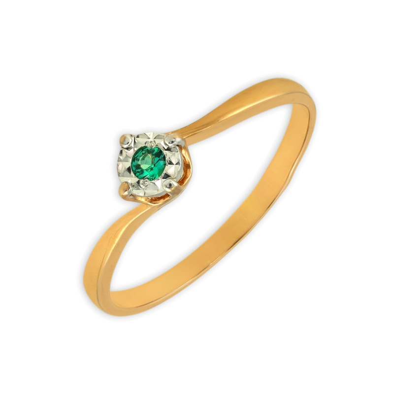 Серебряное кольцо с изумрудом