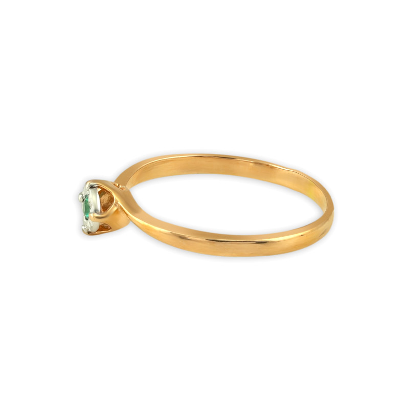 Серебряное кольцо с изумрудом