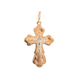 Серебряный крестик с позолотой