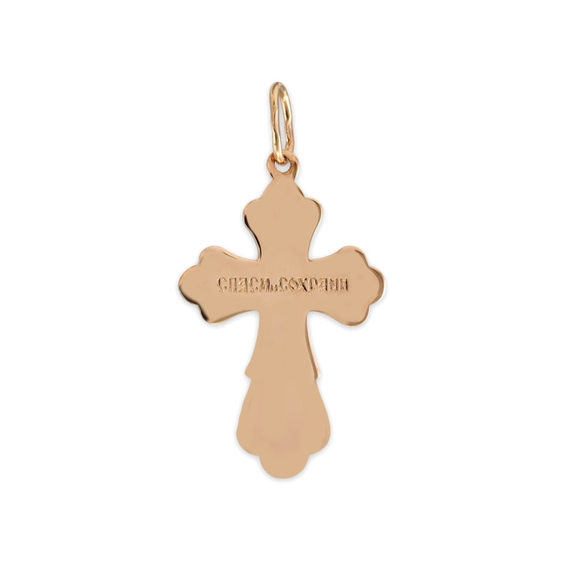 Серебряный крестик с позолотой