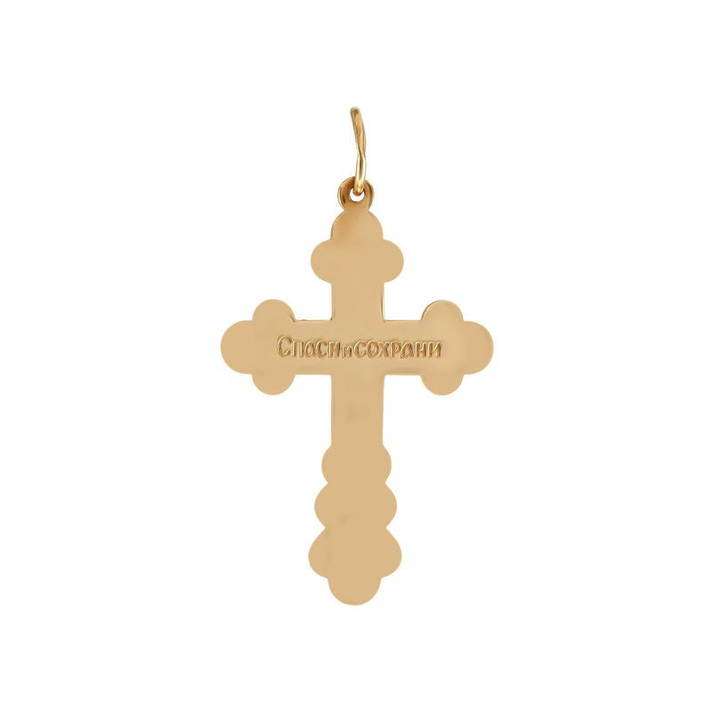 Крест из серебра с позолотой