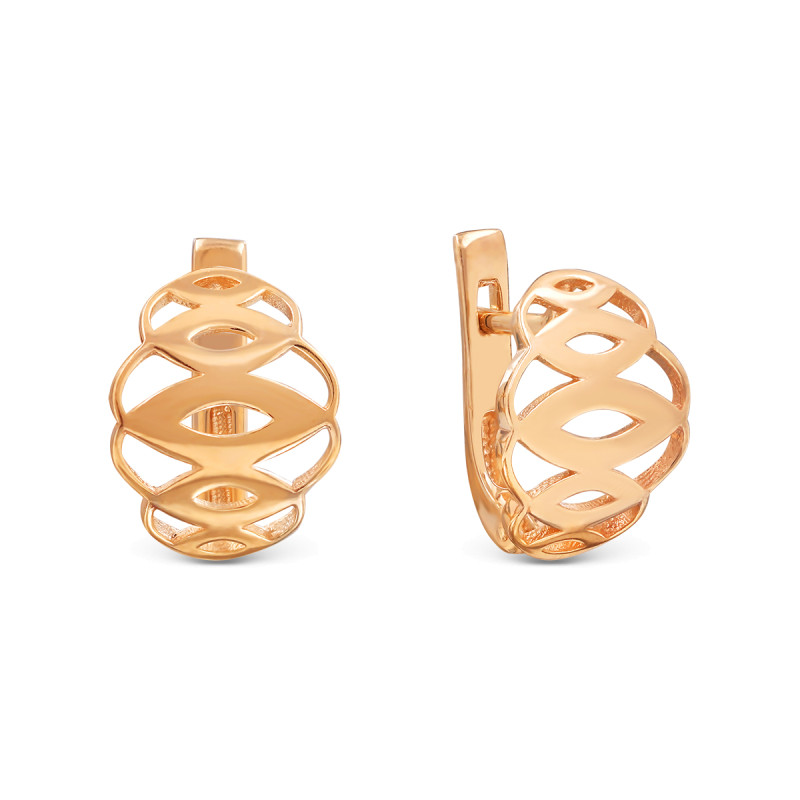 Серьги позолоченные