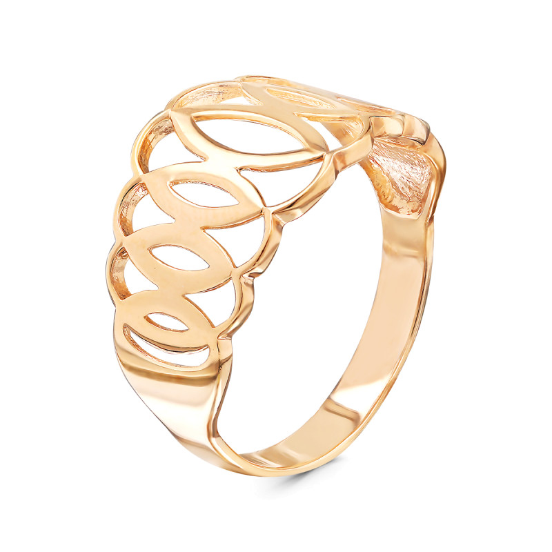 Кольцо позолоченное