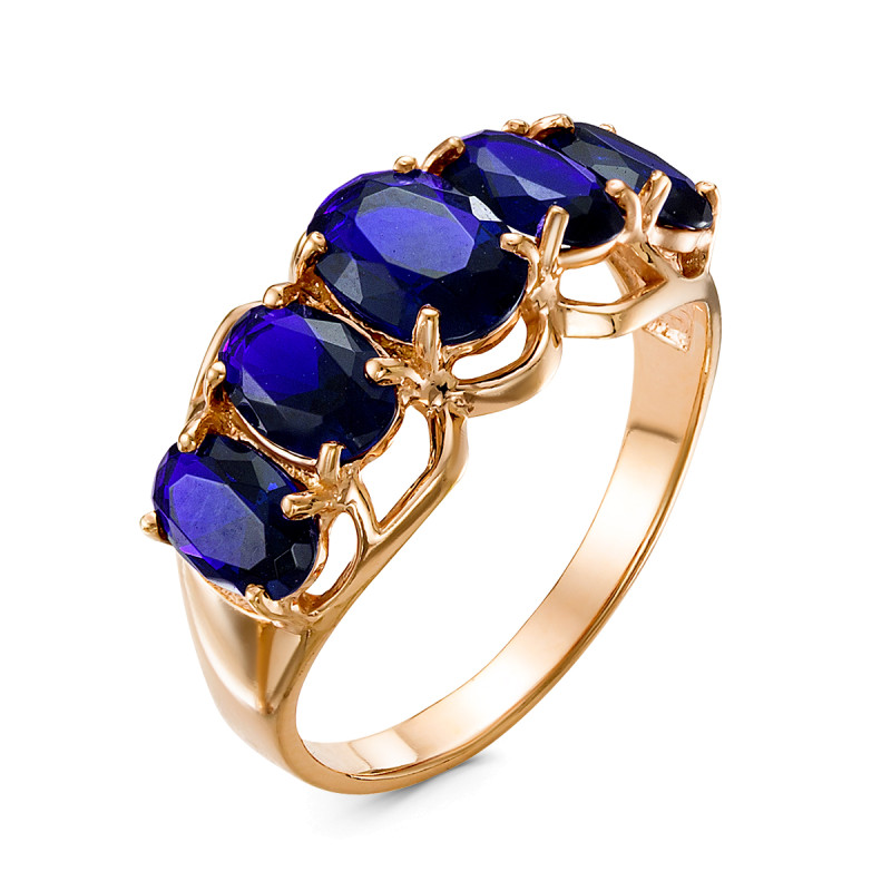 Кольцо с синим кварцем