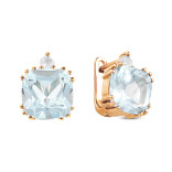 Серьги позолоченные с топазами