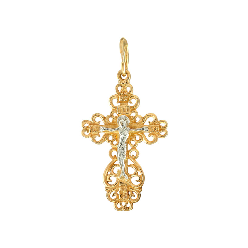 Позолоченный крестик из серебра