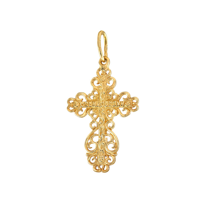 Позолоченный крестик из серебра