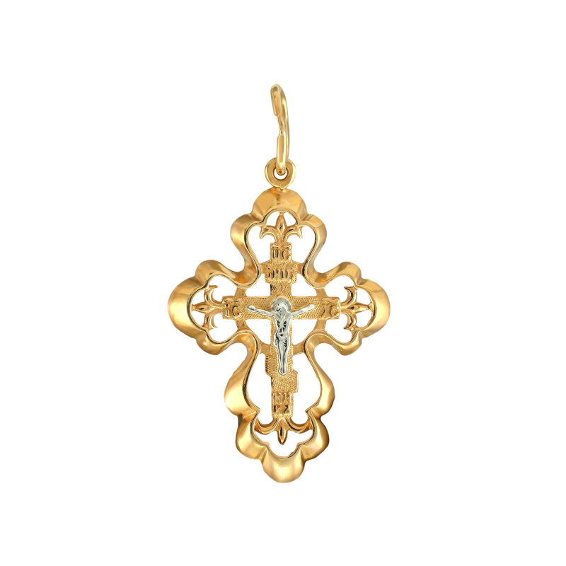 Крест из серебра с золочением