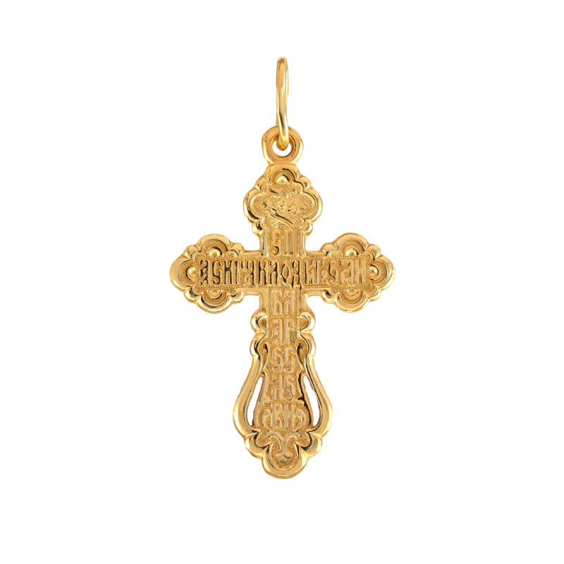 Крестик позолоченный из серебра