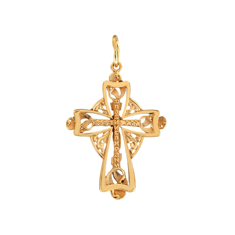 Серебряный крест с фианитами