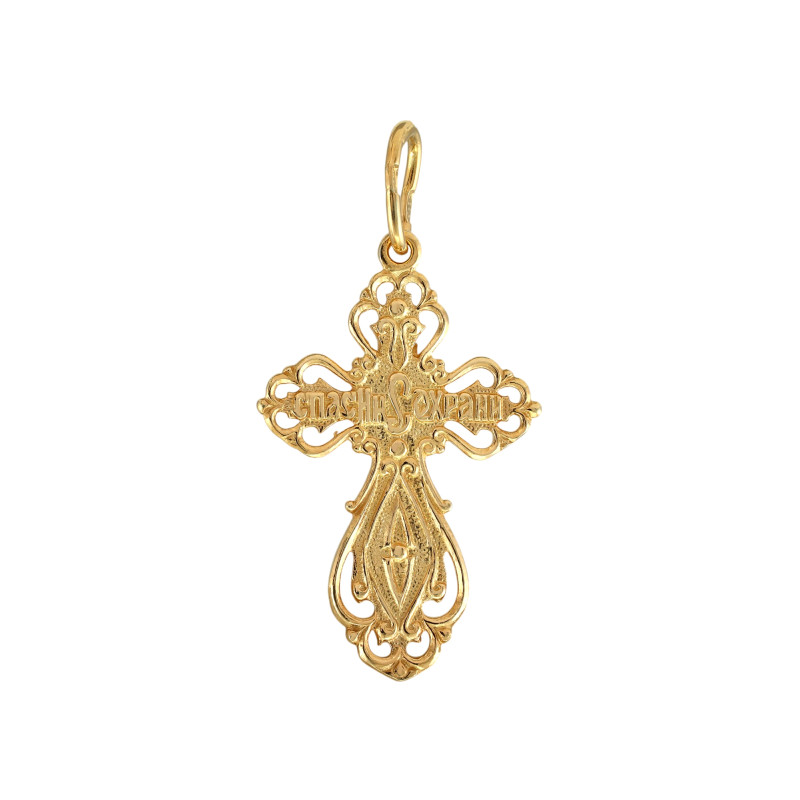 Золоченый крестик из серебра