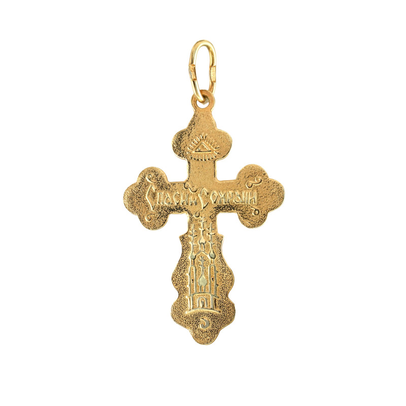 Позолоченный крестик из серебра