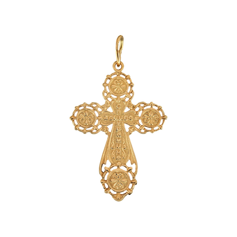 Крест из серебра с позолотой