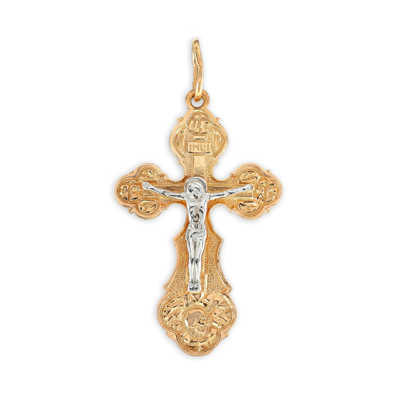 Позолоченный крестик из серебра