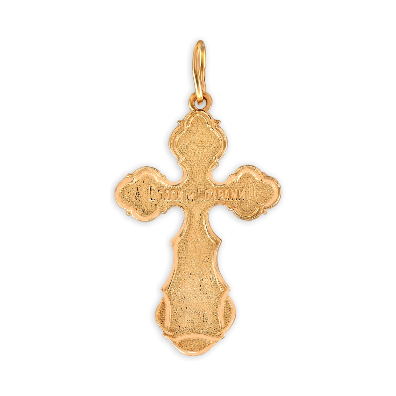 Позолоченный крестик из серебра