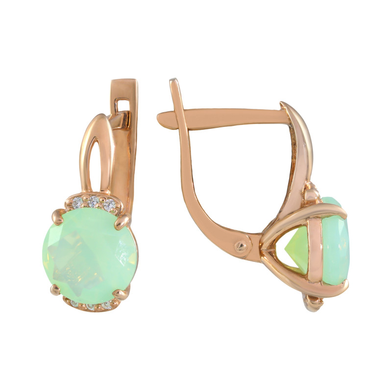 Серебряные серьги с ониксом и фианитами