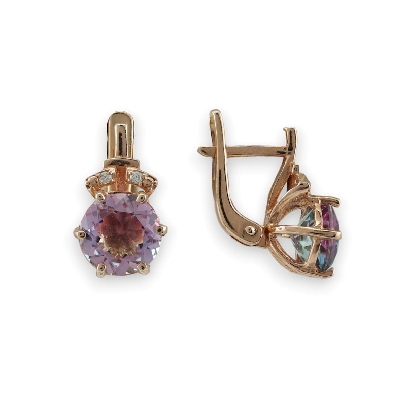 Серьги из серебра с турмалином