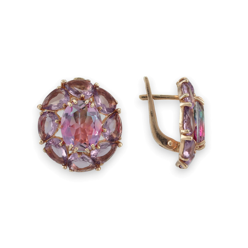 Серебряные серьги с турмалином