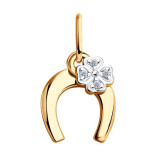 Подвеска "Подкова" с фианитами