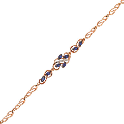 Браслет с сапфирами и бриллиантами