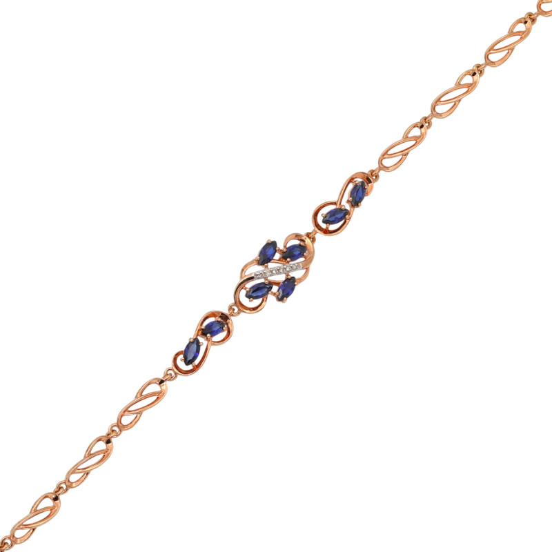 Браслет с сапфирами и бриллиантами