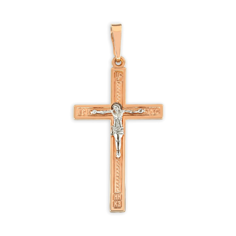 Крест из серебра с позолотой