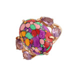 Кольцо из серебра с искусственным ониксом