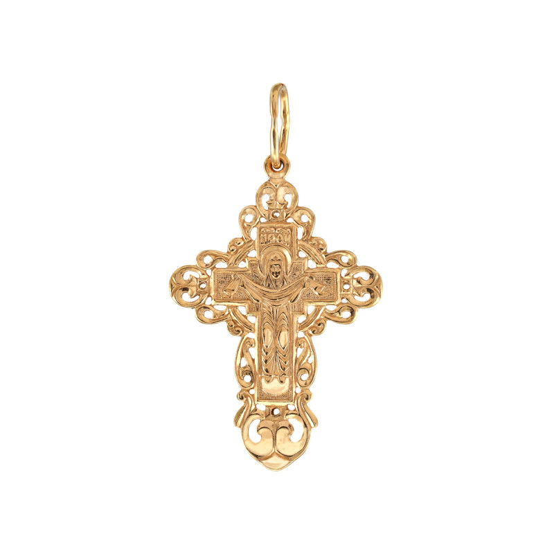 Серебряный крест с фианитами